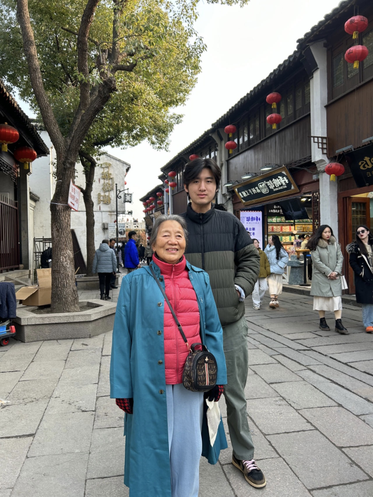 Victor with his grandma in China